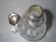 Karaffe Kristallglas Flakon Silbermontierung 800 Silber Kristall Bild 3