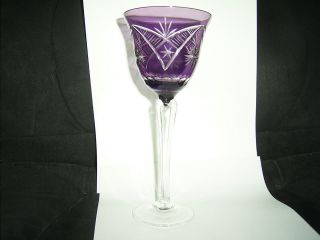 Römer - Weinglas - Lila Fliederfarben Kristall Geschliffen 20 Cm Bild