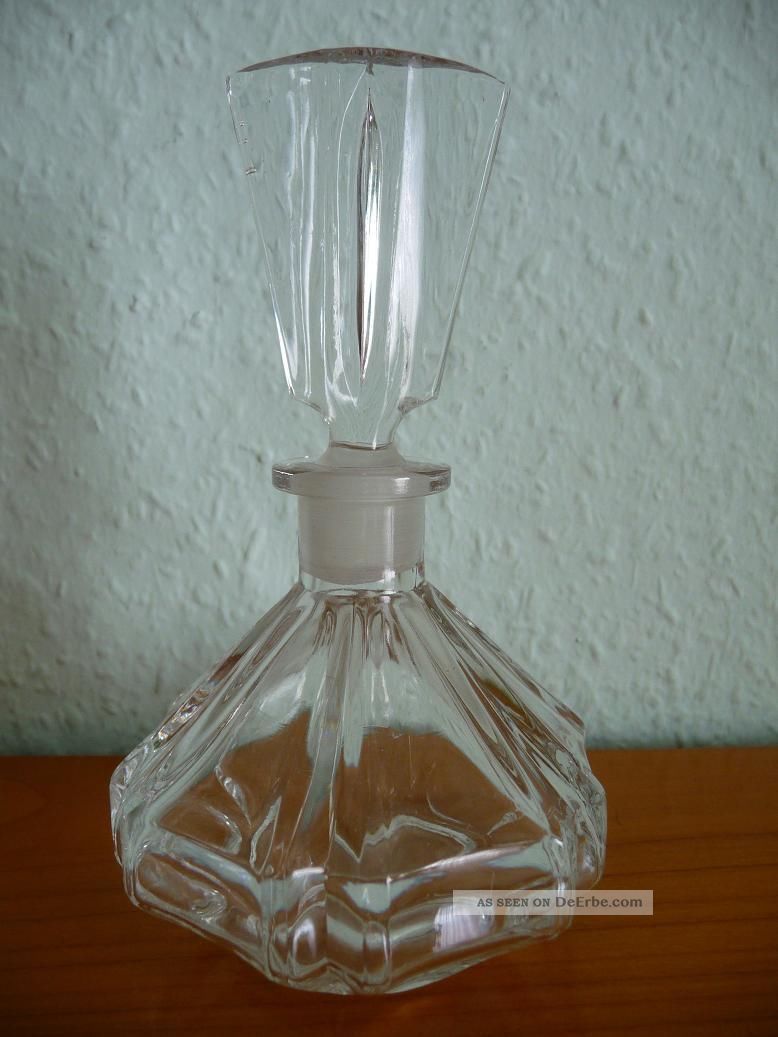 Schlichter Parfumflacon,  Parfümflakon Aus Klarglas Mit Ausgefallenem Stöpsel Glas & Kristall Bild