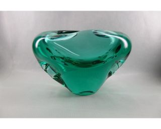 Traumhaft SchÖne Murano Objekt Vase Design Der 60er Jahre In Smaragd - GrÜn Selten Bild