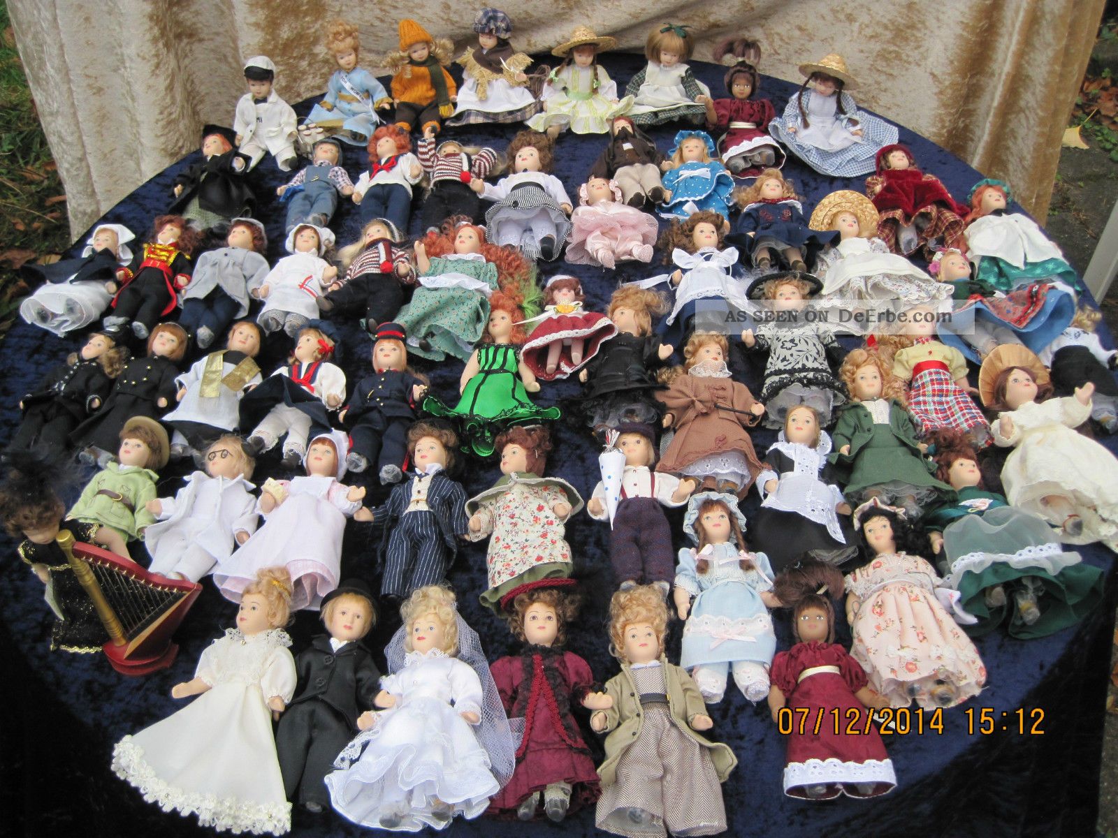 Weihnachtswunsch FÜr Puppenliebhaber 60 Wunderschön Bekleidete Porzellankopfp Puppen & Zubehör Bild