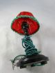 Lampe Stehlampe Gedrechselter Fuß Rot/grün Puppenstube Puppenhaus Um 1930/50 Original, gefertigt vor 1970 Bild 1