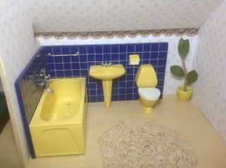 Lundby Puppenhaus Badezimmer 70ger Jahre,  Einwandfrei Bild