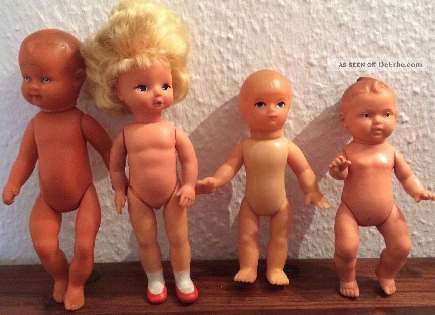 Konvolut 4 Alte Puppen Puppen & Zubehör Bild