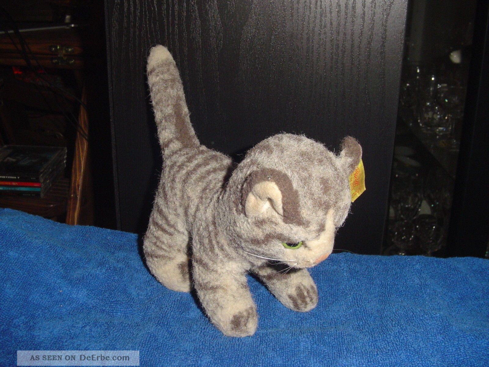 Steiff 2726/17 Alte Grau Getigerte Katze Von Steiff 16 Cm X 20 Cm Tiere Bild