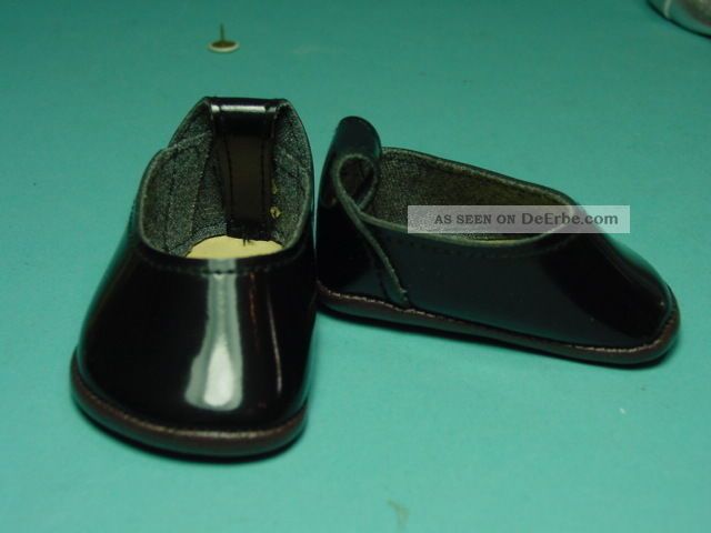 Pk239/ Schwarze Puppenschuhe 7 Cm. Nostalgieware, nach 1970 Bild