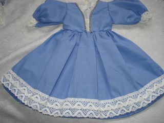 Puppenkleid - Schönes Blaues Kleid - Puppenkleidung - Handgenäht Bild