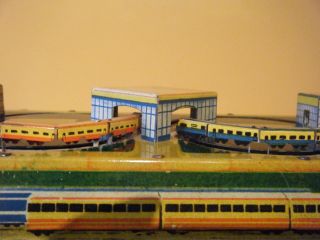 Alte Blechspielzeug Eisenbahn Mit Aufziehwerk Bild