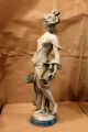 Jugendstil Figur Skulptur Keramik 1900 Sign.  Anton Nelson,  Adanine Gouda 60cm 1890-1919, Jugendstil Bild 10