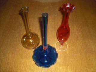 3 Mundgeblasene Vasen Von 