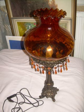 Tischlampe Aus Bronze Und Glas,  Sehr SchÖn Bild