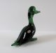 Murano - Glas Figur: Ente,  Sitzend,  Grün,  Sehr Detailliert,  Höhe Ca.  16 Cm Glas & Kristall Bild 1