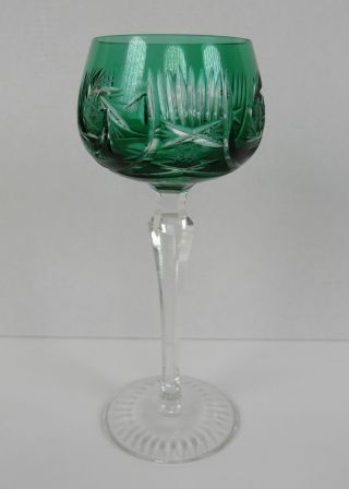 Weinrömer Römer Glas Grün Smaragdgrünes Kristallglas Bleikristall Überfangglas Bild