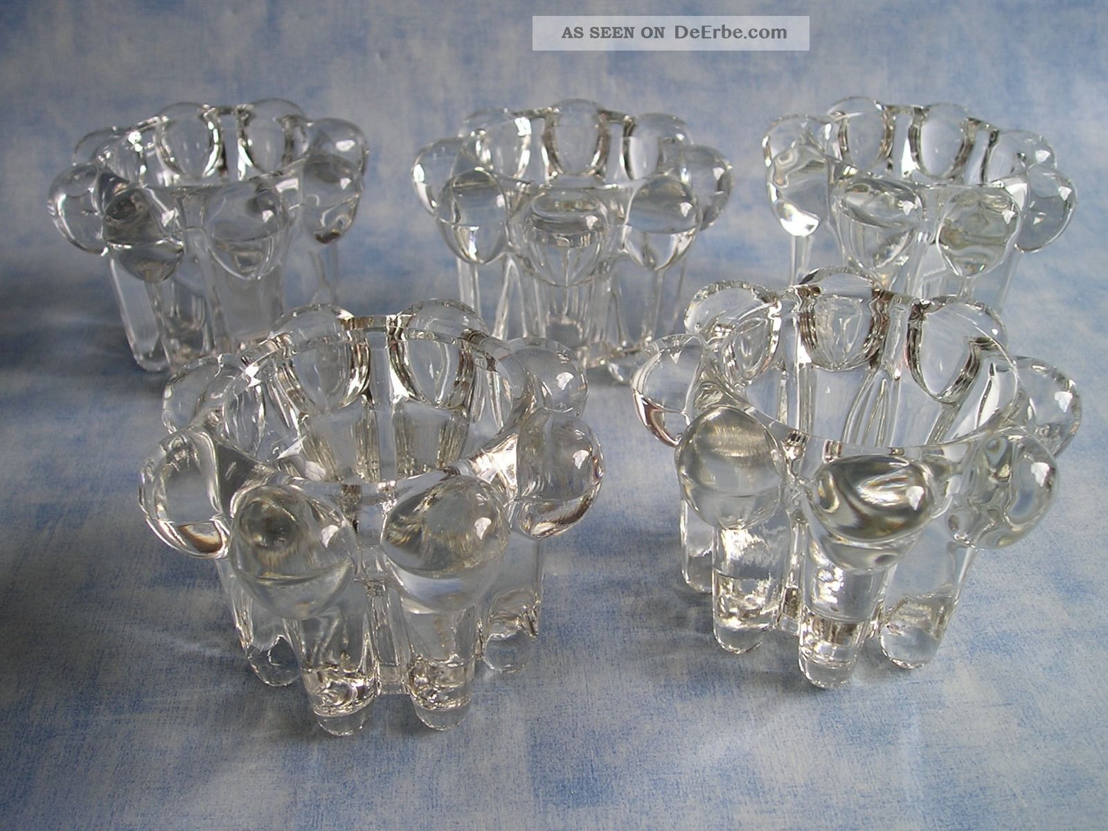 5 Kerzenleuchter Kerzenständer Tafelkerzenständer Glas Dekorglas Bild