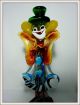 4 Murano Figuren,  Pracht Farbenspiel,  Großer Clown 34 U.  23 Cm 2x Aschenbecher Glas & Kristall Bild 6
