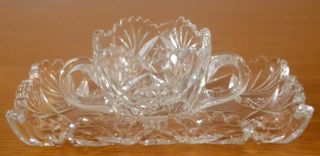 Kristall Bleikristall Platte Und Schale Für Pralinen Sowie Zucker,  Marmelade Bild