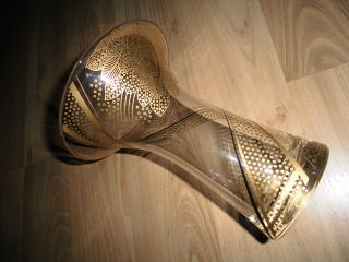 Hutschenreuther Vase Tischvase Glas Gold Schwarz 18 Cm Hoch Bild