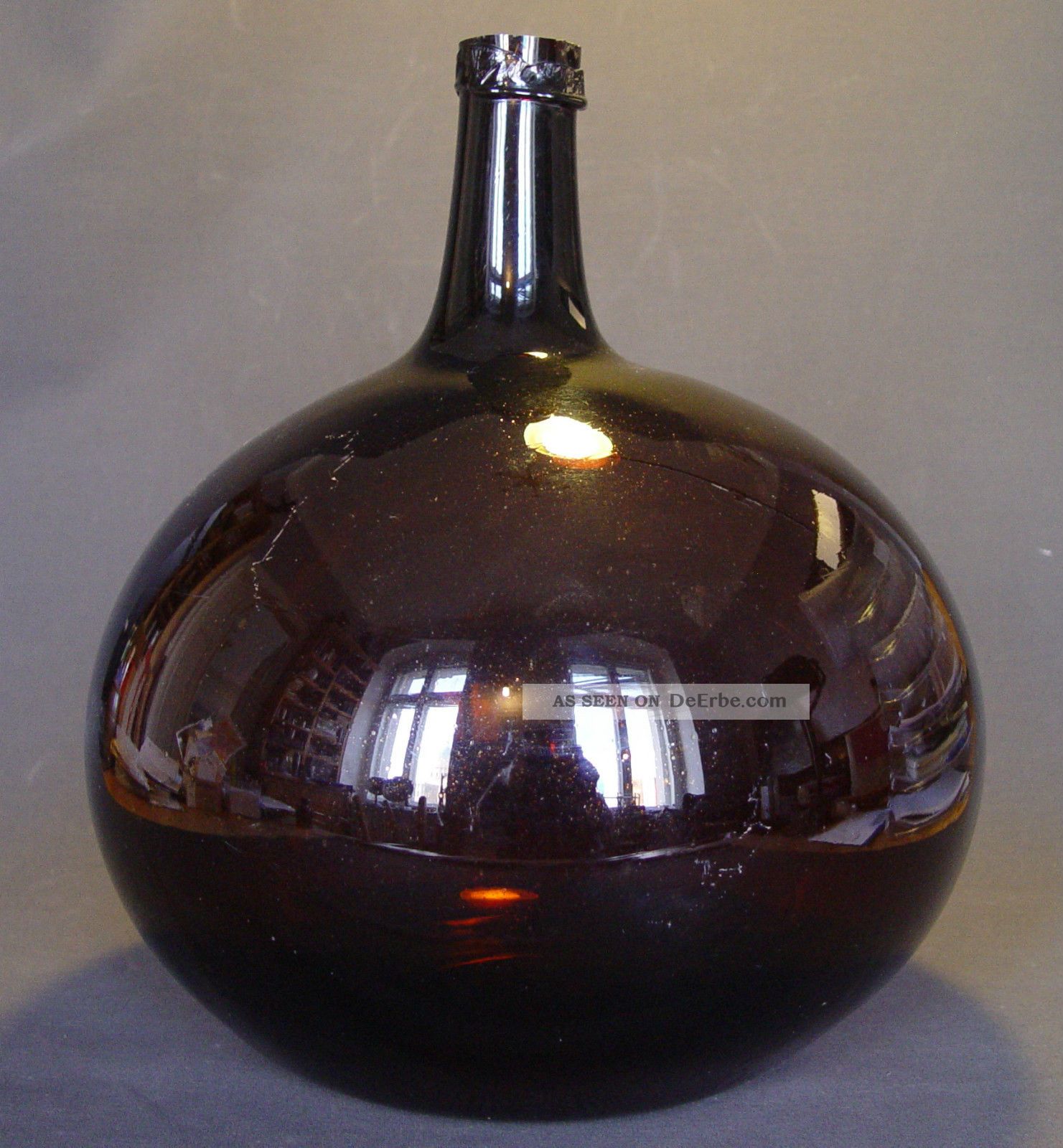Alte Flasche Bouteille Bonbonne Weinballon Waldglas Bottle Demijohn Glas & Kristall Bild