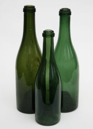 Zwei Champagnerflaschen Glashütte Buhlbach Schwarzwald 2.  H.  19.  Jh Bild