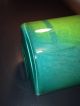 100 Orig.  Henry Dean Designer Vase Signiert  Aqua / Smaragd Grün Massiv Sammlerglas Bild 4