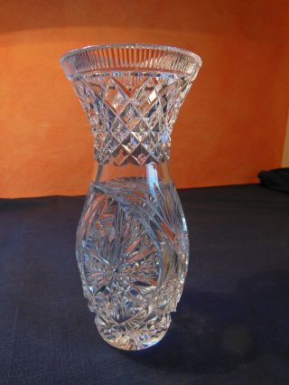 Schlanke Vase Bleikristall Klar Bild