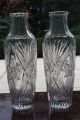 Rarität Böhmen Ein Vasen Paar Jugendstil Kristallglas Handgeschliffen Antik Sammlerglas Bild 1