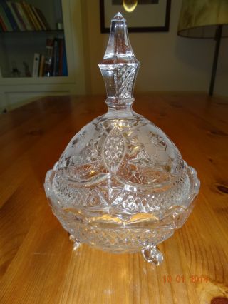 Bleikristall Deckel Dose Schüssel Vase Kristall Schale Kristall Art Deco Glas Bild