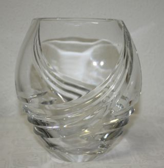 Sehr Edle Bleikristall Vase Schöner Schliff,  Oval,  Bauchig Bild