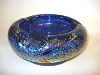 Seltener Wmf Ikora - Glas Aschenbecher In Blau,  Karl Wiedmann,  Geislingen,  40/50er Bild
