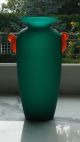 Rarität Murano Glas Vase Amphore Gino Cenedese A Scavo Satiniert Glas & Kristall Bild 1