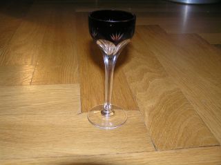 2 Gläser Mini - Römer Rubinrot Kristall Und Likörglas Lila Bild