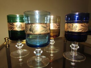 4 Wunderschöne Murano Gläser 