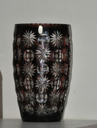 Vase,  Bleikristall Mundgeblasen Und Handgeschliffen,  Amethyst Bild