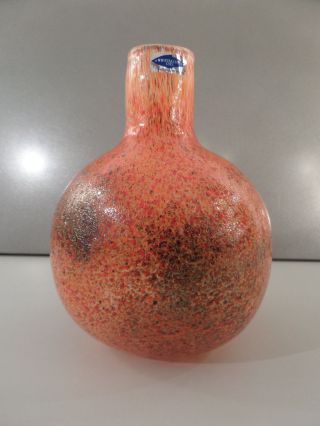 NuutajÄrvi Glas Glass Vase Design Artist O.  Toikka Vintage Finland Modernist Bild