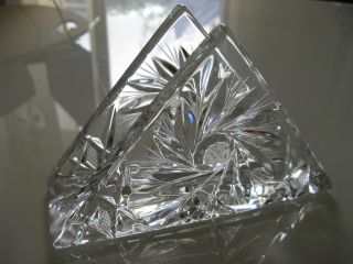 Kristallglas Serviettenhalter Floraler Zierschliff Bild