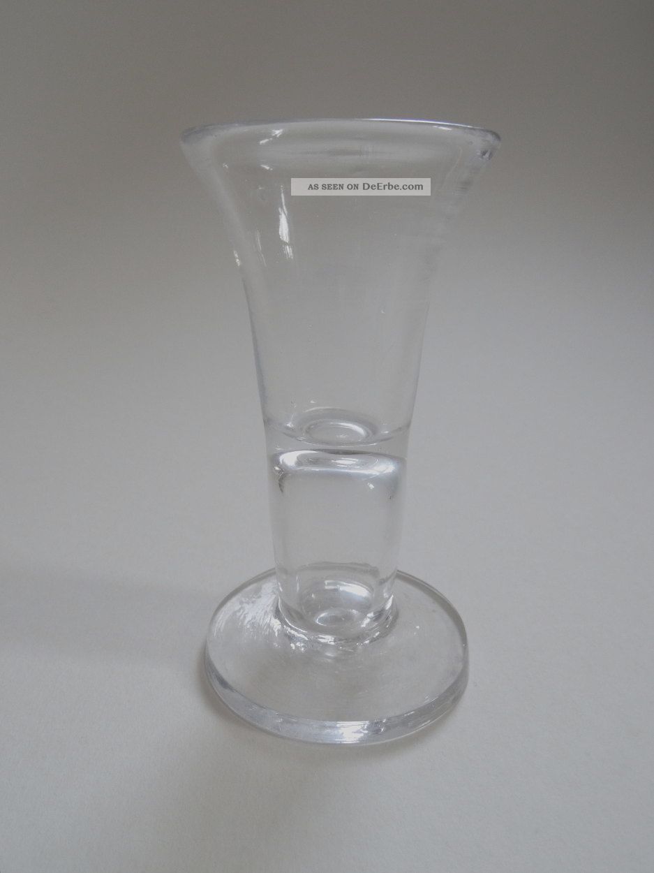 Seltenes Kutscherglas Stumpen Branntweinglas Norddeutsch Um 1790 Mundgeblasen Sammlerglas Bild