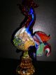 Farbenprächtiger Murano Glas Hahn Mit Etikett Aus Den 60er Jahren Nachlass Glas & Kristall Bild 2