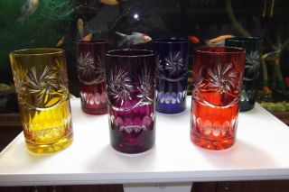 Longdrinkgläser Bleikristall 6 St.  Kristallgläser Geschliffen Saftgläser 24 Bild