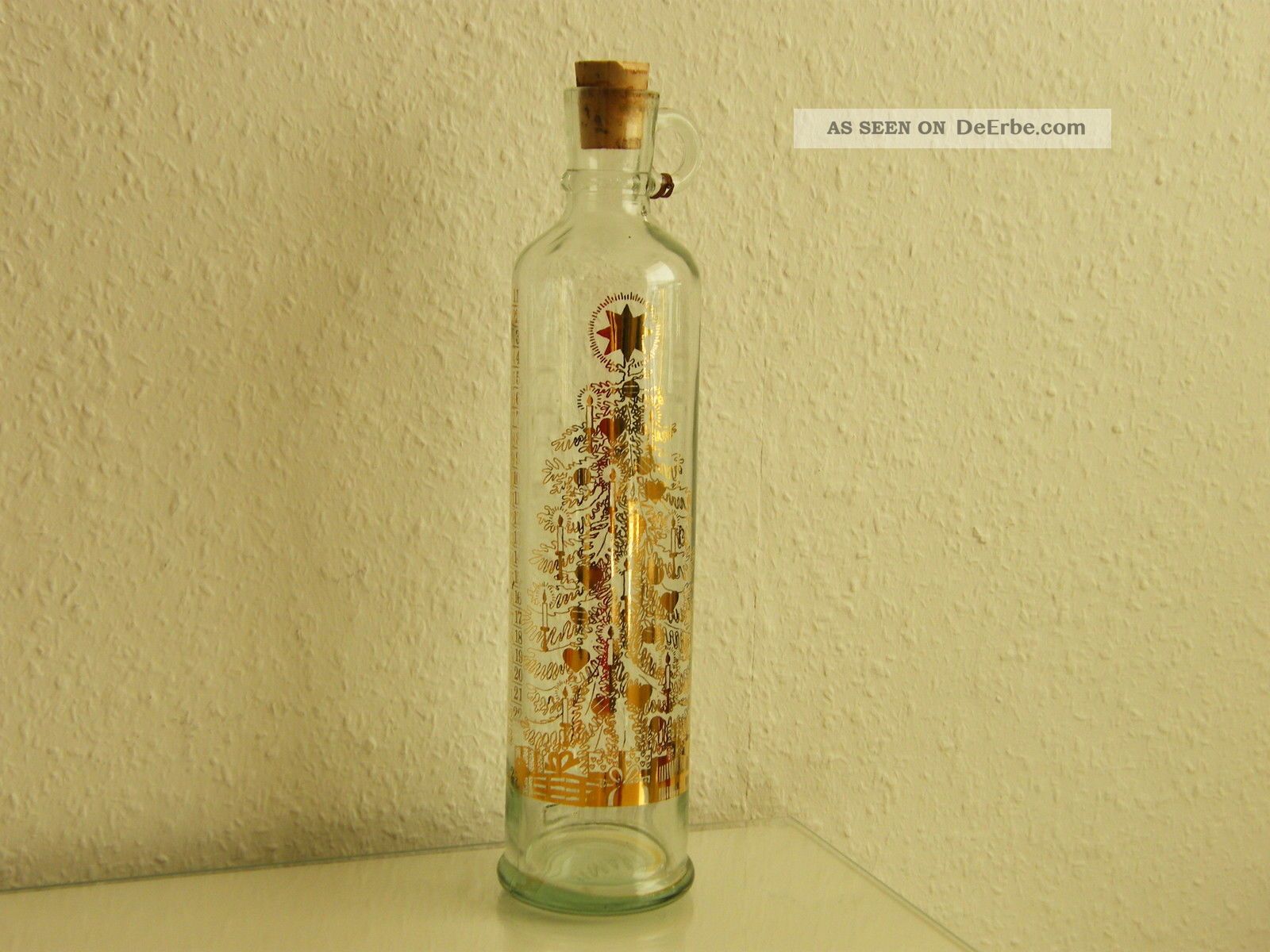 Glasflasche Dänemark Weihnachtsflasche H 30 Cm Sammlerglas Bild