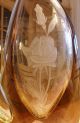 Muranoglas - Vase,  Vintage,  M.  Wunderbaren Rosenschliff,  Gelb - Hellbernstein,  Top - Zust. Glas & Kristall Bild 1