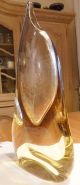 Muranoglas - Vase,  Vintage,  M.  Wunderbaren Rosenschliff,  Gelb - Hellbernstein,  Top - Zust. Glas & Kristall Bild 5