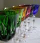 6 Wein Gläser Bleikristall Überfang Versch.  Farben Jugendstil Nachtmann - Rar Kristall Bild 1
