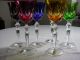 6 Wein Gläser Bleikristall Überfang Versch.  Farben Jugendstil Nachtmann - Rar Kristall Bild 8