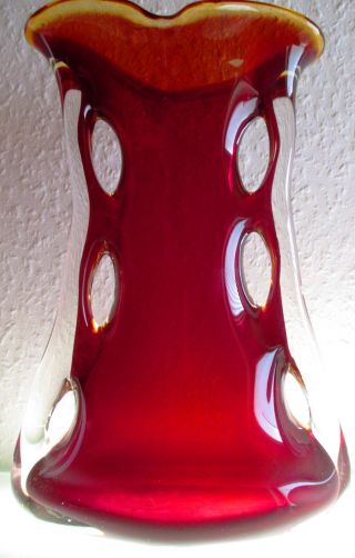 Sehr Große Murano Vase In Leuchtende Farben Bild