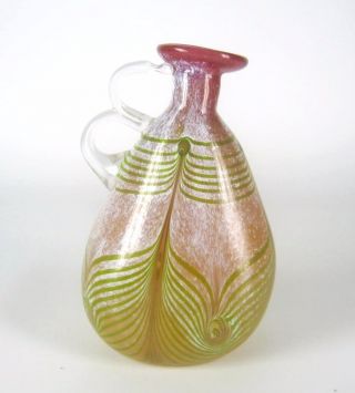 Glashütte Eisch Glas Vase Signiert 1983 Irisierend Unikat Rar Art Glass 13,  5cm Bild