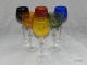 6 Alte Römer Gläser Glas Weinglas Bunt Geschliffen Kristall Überfangglas Top Kristall Bild 1
