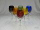 6 Alte Römer Gläser Glas Weinglas Bunt Geschliffen Kristall Überfangglas Top Kristall Bild 5