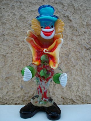 Murano Clown Glasskulptur Glasfigur Bild
