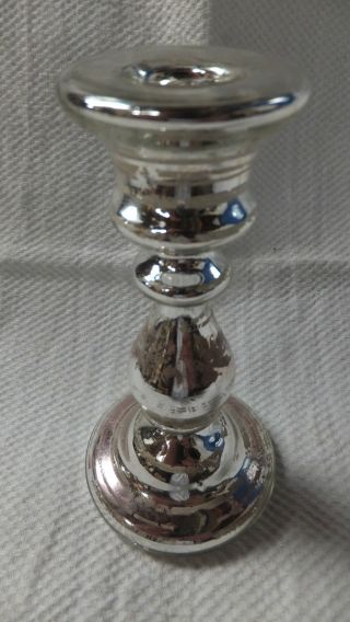 Antiker Leuchter Kerzenleuchter Aus Glas Silberglas Bauernsilber Vor 1900 Bild
