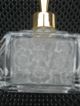 Kristall Parfum Flakon Art Deco Stil Pumpe Frankreich Satinierte Blüten Kristall Bild 2